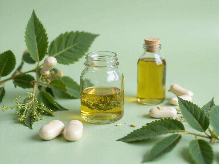Naturalne suplementy zdrowotne Glucoactivzone w zielonych i ziemistych odcieniach